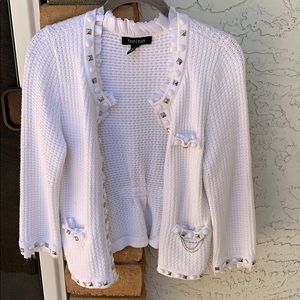 WHBM sweater jacket with studs